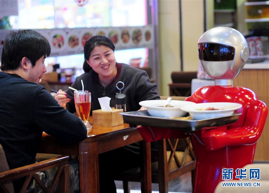 Robot waiter making the rounds at Shenyang restaurant