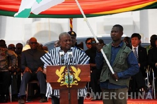 Ghana president at Bui hydro-station opening