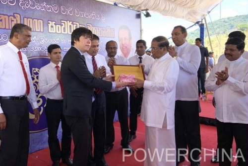 Sri Lankan President honors POWERCHINA builders