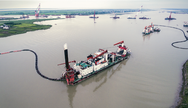 Padma river channel improvement in Bangladesh