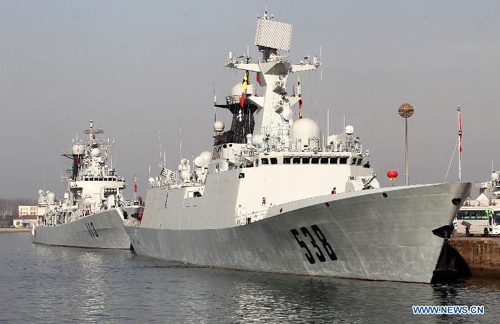 Chinese navy flotilla heads for escort mission in Gulf of Aden