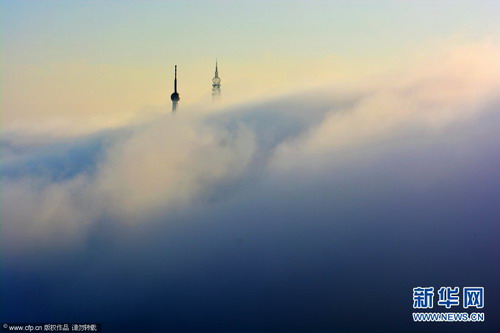 Fog sweeps through Qingdao
