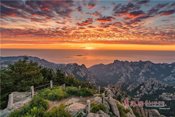 Breathtaking sunrise at Laoshan District in Qingdao