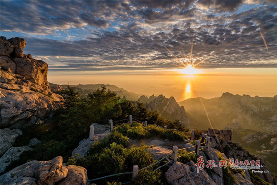 Breathtaking sunrise at Laoshan District in Qingdao