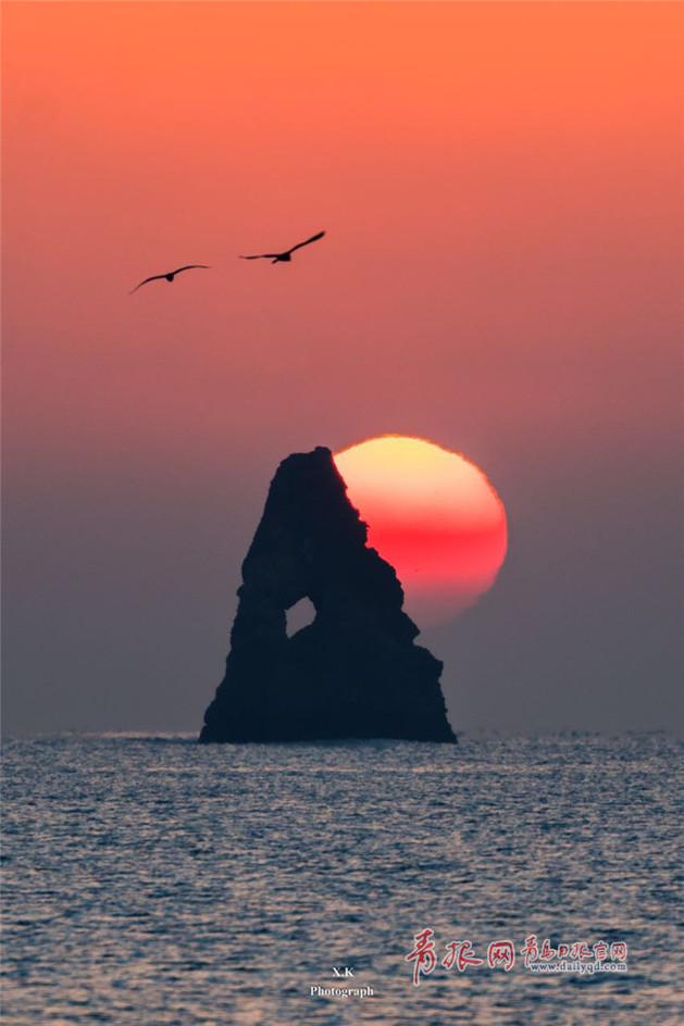 Breathtaking sunrise at Laoshan District in Qingdao