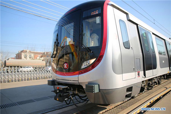 China unveils train with highest intl standard for fire safety