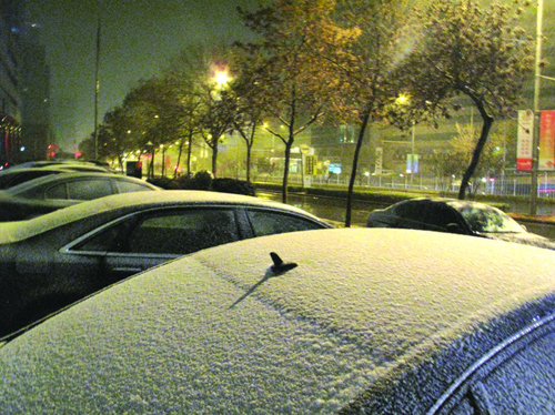 暴风雪由西向东袭山东 冠县最大降雪量15毫米