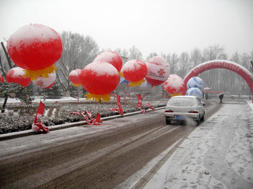 山东济南喜降瑞雪