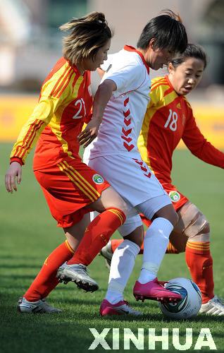 女足奥运热身赛在青岛举行 中国胜朝鲜