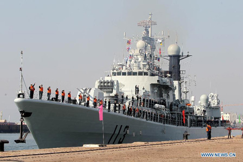 Chinese navy flotilla heads for escort mission in Gulf of Aden