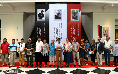 World-famous watercolor masters hold exhibition in Qingdao