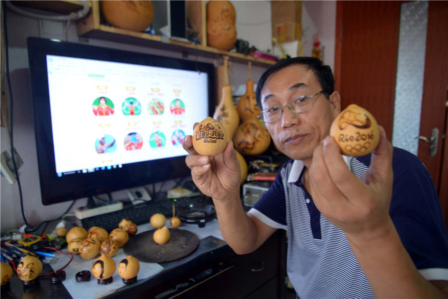 Gourd artworks celebrate Rio Olympics