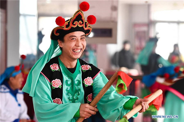 Actors rehearse for upcoming Spring Festival celebration events in Sweden