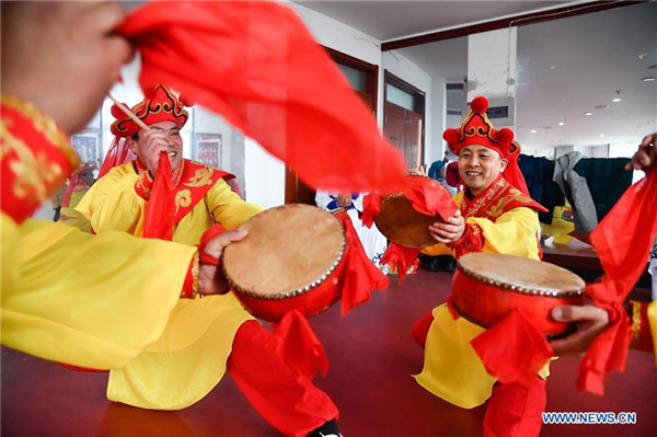 Actors rehearse for upcoming Spring Festival celebration events in Sweden