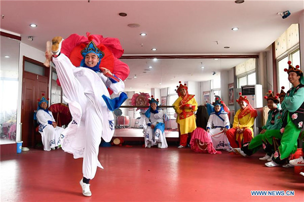 Actors rehearse for upcoming Spring Festival celebration events in Sweden
