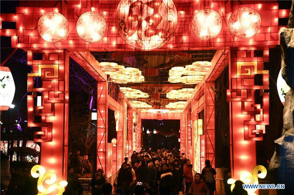 Lanterns and decorations seen in Shandong for Spring Festival
