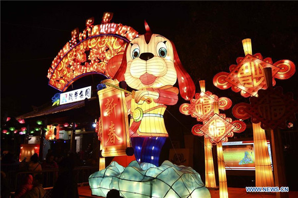 Lanterns and decorations seen in Shandong for Spring Festival