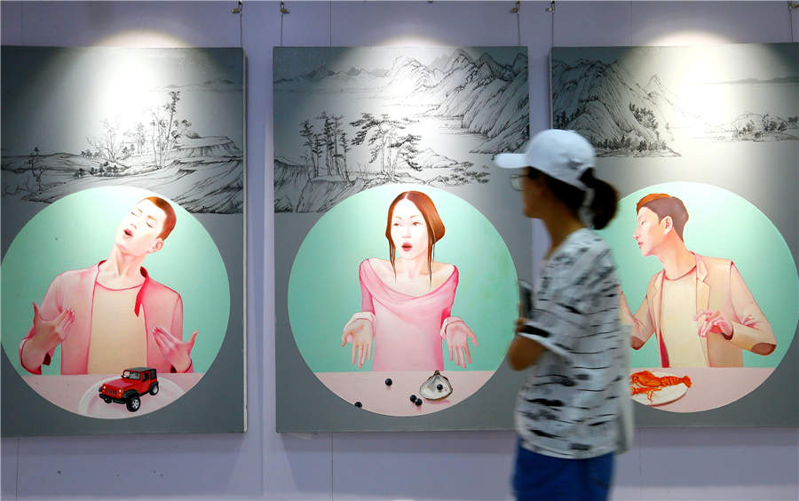 Artworks from Sichuan Fine Arts Institute on display in Shandong