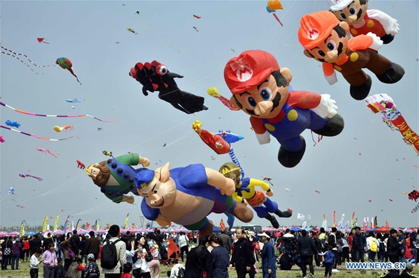 36th Weifang Intl Kite Festival kicks off in E China's Shandong