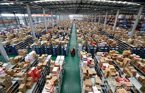 Jingdong Jiading base switches to busy mode