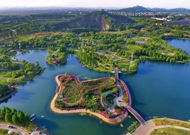 An aerial shot of stunning Sheshan