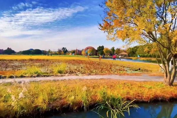 Enjoy boating around archaic Guangulin Cultural Relics Park