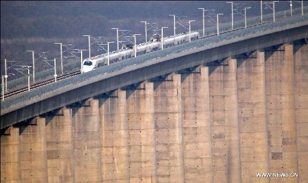 Segment of Datong-Xi'an railway line in Shaanxi under debugging