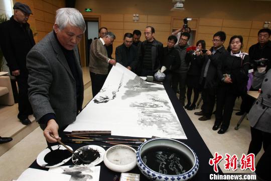 Taiwan painter holds solo exhibition in Shanxi