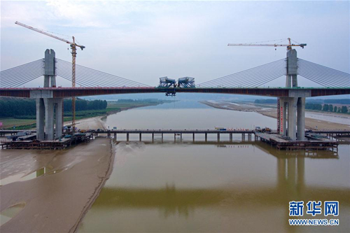 Interprovincial Yellow River Bridge nears completion