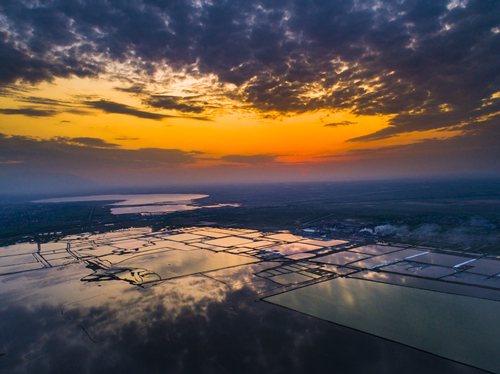 Colorful Salt Lake in Yuncheng