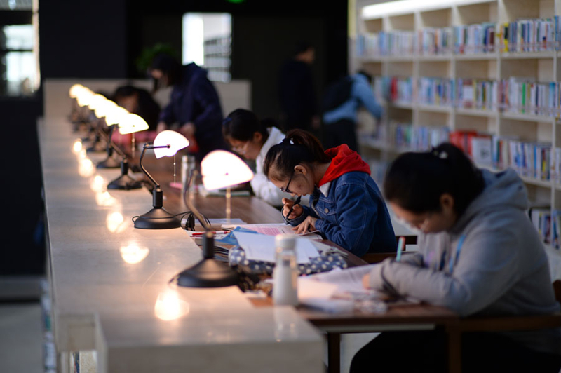 Library of Taiyuan Normal University grabs attention