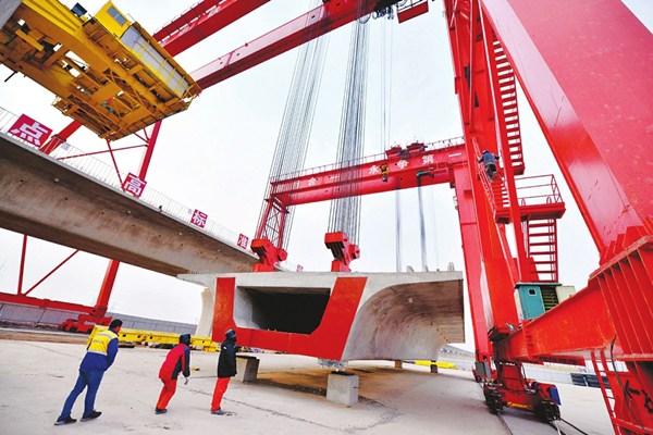 Shanxi section of Taiyuan-Jiaozuo Railway under construction