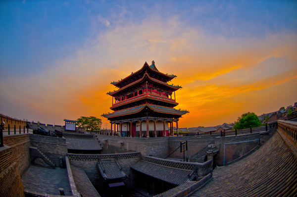 Gatehouses stand guard over Pingyao