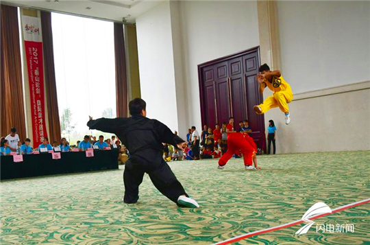 Worldwide wushu masters show off valor in Tai'an