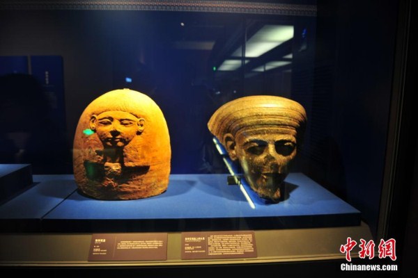 Egyptian antiques on display in Shenyang, NE China