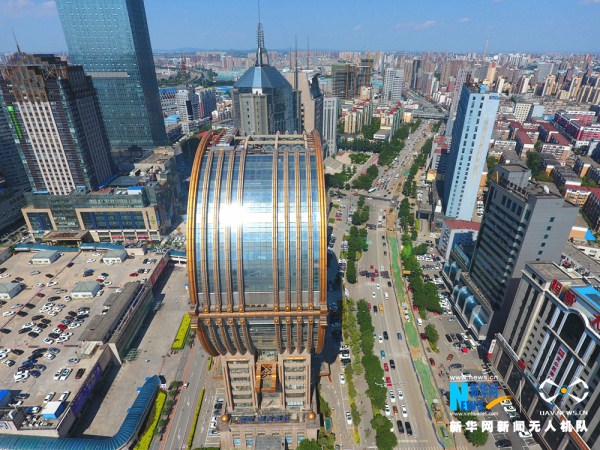 Aerial views of Fangyuan Mansion in Shenyang