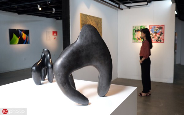 Abstract French artwork on display in Shenyang