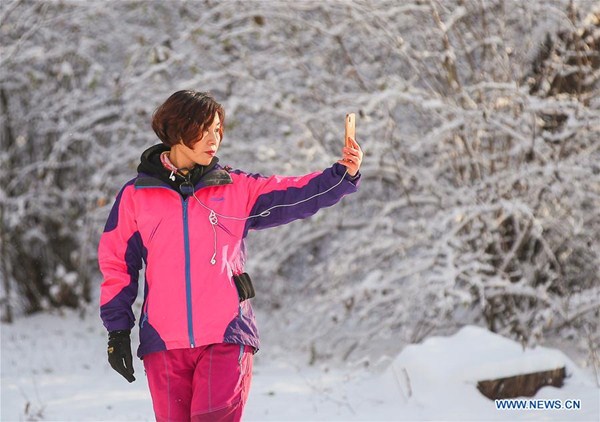 Snow scenery at Beiling park in Shenyang