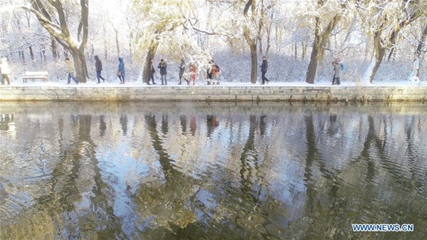 Snow scenery at Beiling park in Shenyang