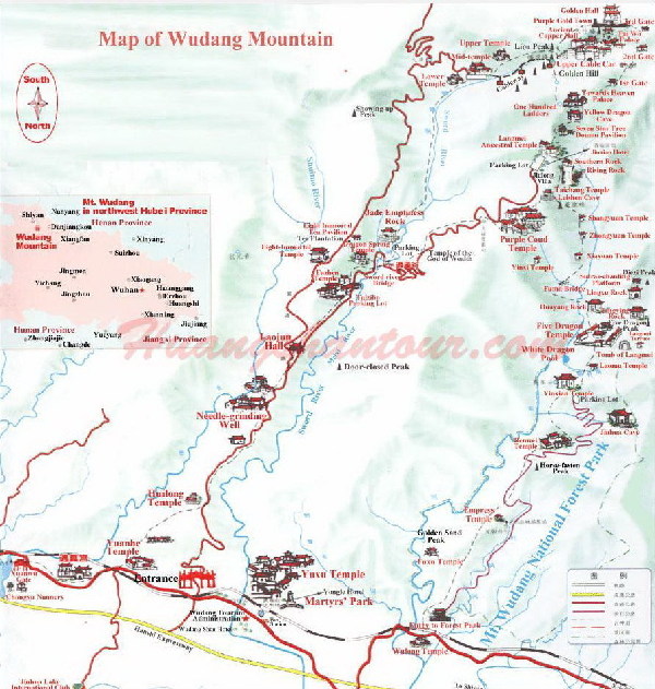 Map of Wudang Mountain