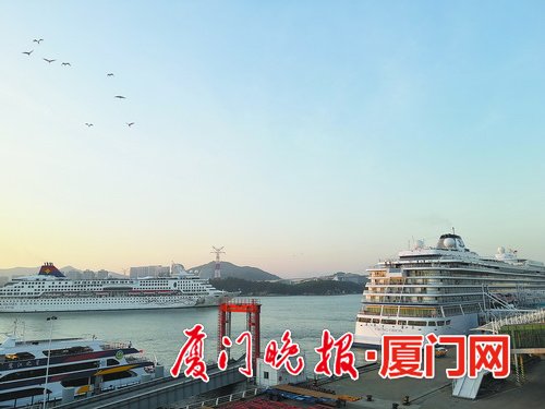 Xiamen port sets daily record for number of luxury liners