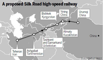 New rail route proposed from Urumqi to Iran