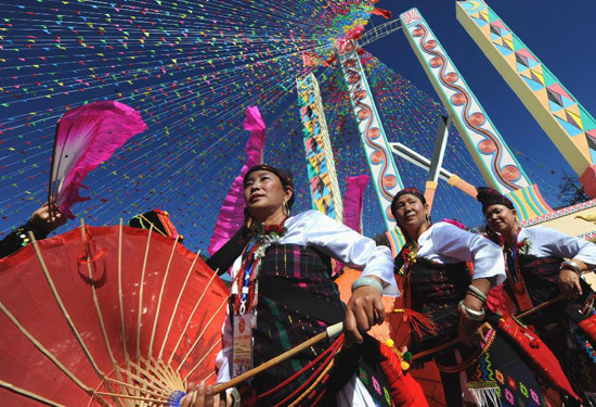 Various ethnic groups attend Munao Dancing Festival in China's Yunnan