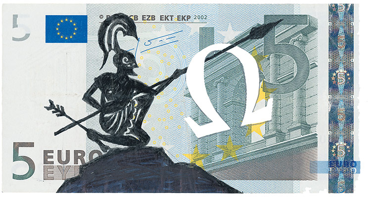Greece's new currency quip br\/ 希腊新货币'发行