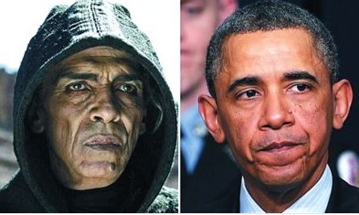 Obama looks like the Devil?<BR>奥巴马和'撒旦'撞脸?(图)