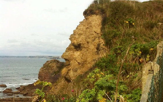 A cliff face appears in Britain<BR>英海岸现'绝命毒师像'(图)