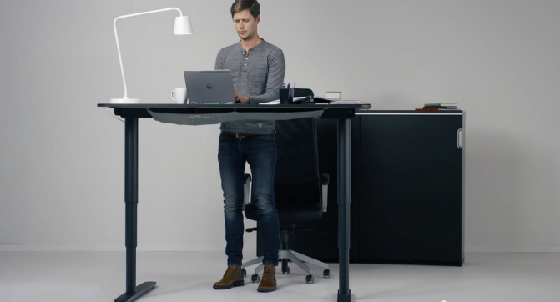 Convertible standing desk<BR>宜家推可调节站立书桌