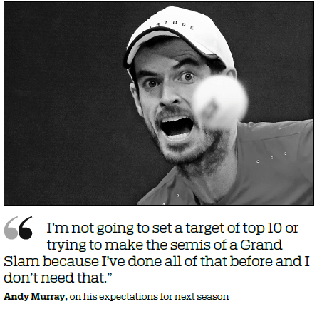 Andy 'excited' about future, cautious on Grand Slam hopes