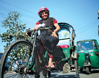 'Crazy Auntie' lets her pedals provide a profitable ride