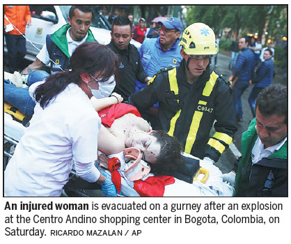 Bombing at Colombia mall kills 3